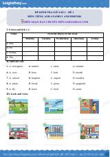 Đề thi giữa kì 1 Tiếng Anh 4 Family and Friends - Đề số 1